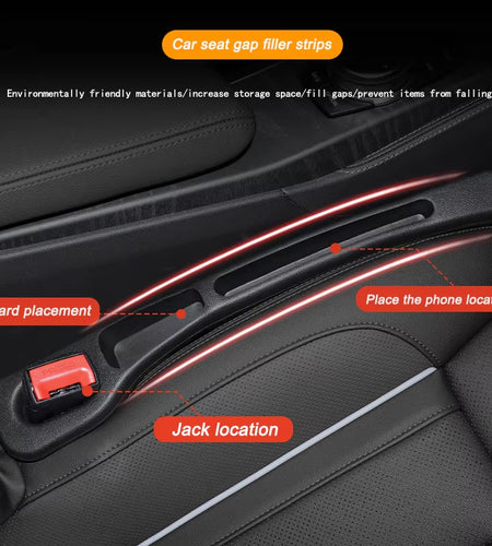 Car Seat Gap Filler Side Seam Plug Strip Leak-Proof Filling Strip for All Car Model Wallet Phone Holder Car Accessories