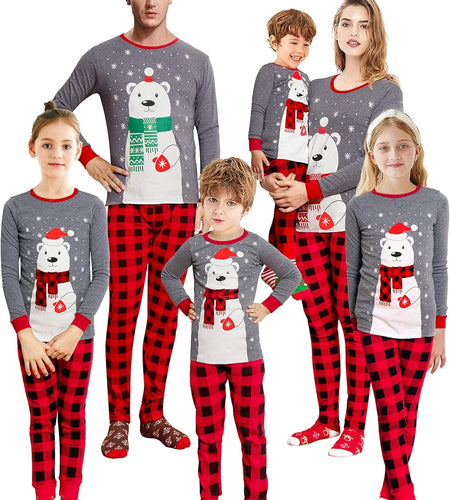Christmas Family Matching Red Holiday Pajama PJ Sets