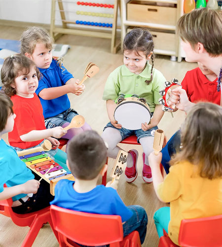 Kids Music Toys Wood Percussion Instruments Tambores Musical Education Birthday Gift for 1 Year Old