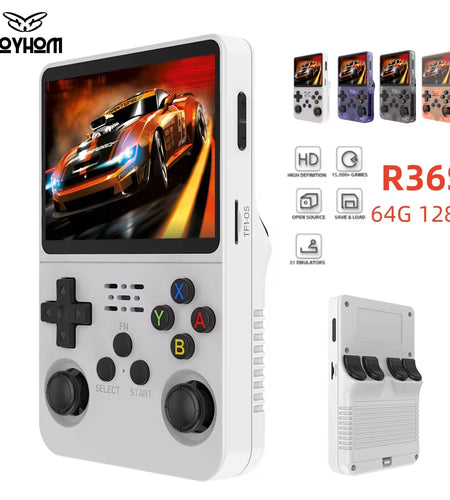 Open Source R36S Retro Handheld Video Game Console Linux System 3.5 Inch IPS Screen Portable Pocket Video Player 64GB 128G Games